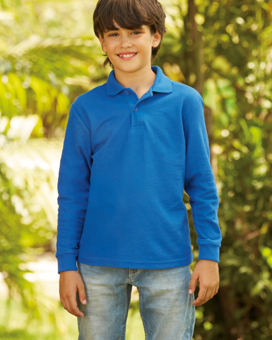 Детски тип лакоста дълъг ръкав 65/35 POLO