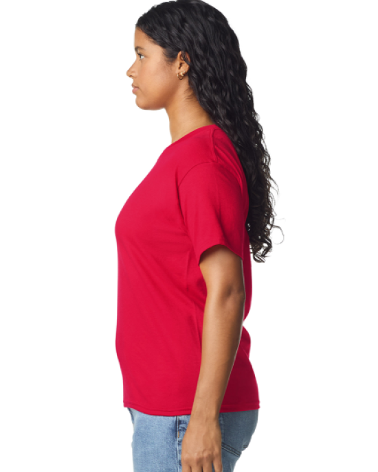 Вталена дамска памучна тениска Heavy Cotton 180g с къс ръкав