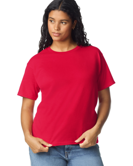 Вталена дамска памучна тениска Heavy Cotton 180g с къс ръкав