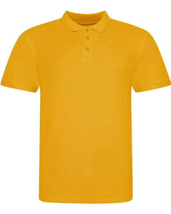 Мъжка поло тениска с яка от тъмносиньо микро пике 180 g/m2