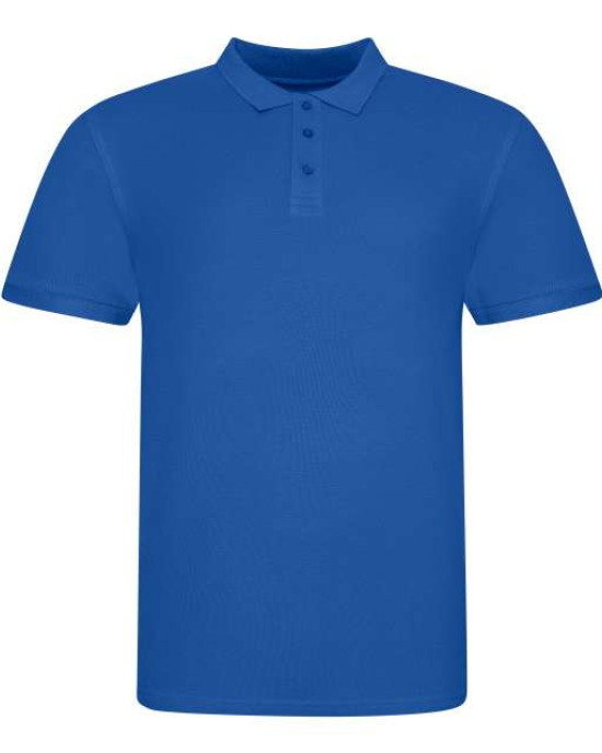 Мъжка поло тениска с яка от тъмносиньо микро пике 180 g/m2