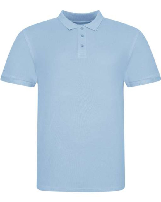 Мъжка поло тениска с яка от тъмносиньо микро пике 180 g/m2