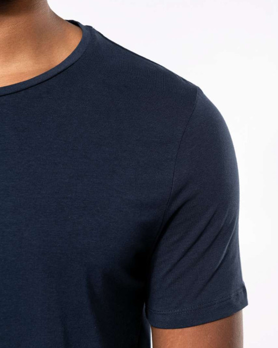 Мъжка Памучна Тениска с Ликра (160 g/m²) – Slim Fit и OEKO-TEX® Сертификат