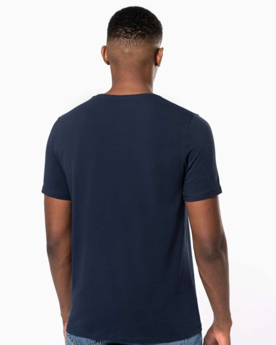 Мъжка Памучна Тениска с Ликра (160 g/m²) – Slim Fit и OEKO-TEX® Сертификат