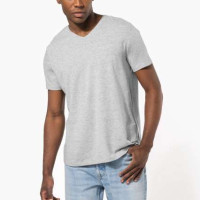 Мъжка Памучна V Тениска с Ликра (160 g/m²) – Slim Fit и OEKO-TEX® Сертификат