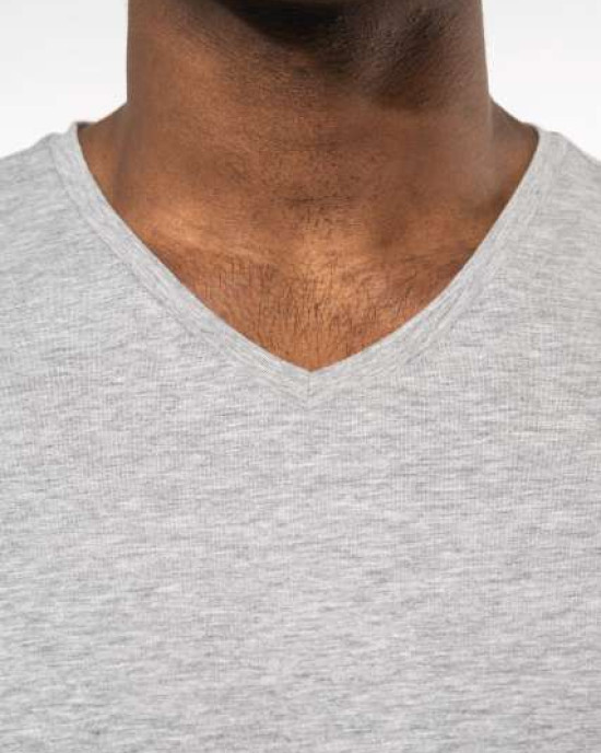 Мъжка Памучна V Тениска с Ликра (160 g/m²) – Slim Fit и OEKO-TEX® Сертификат