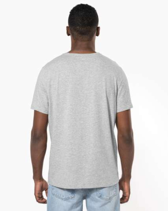 Мъжка Памучна V Тениска с Ликра (160 g/m²) – Slim Fit и OEKO-TEX® Сертификат