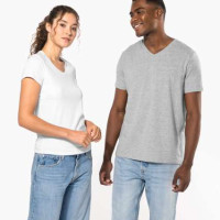 Мъжка Памучна V Тениска с Ликра (160 g/m²) – Slim Fit и OEKO-TEX® Сертификат