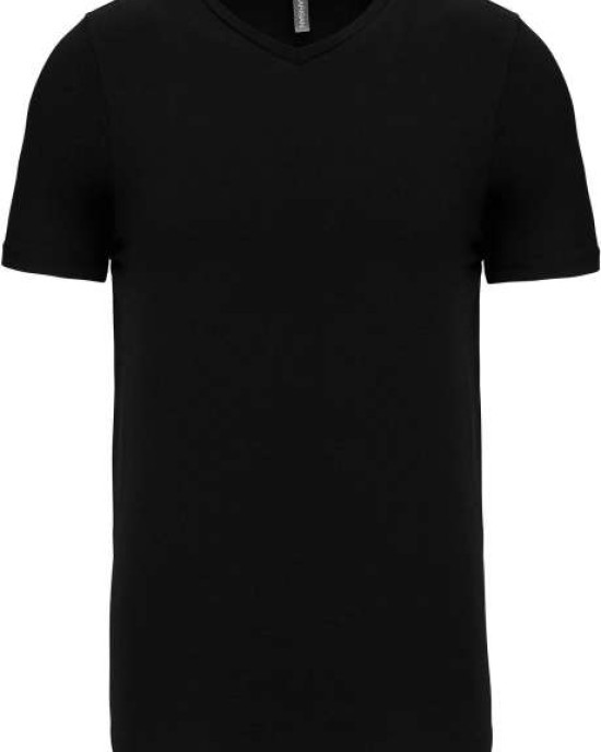 Мъжка Памучна V Тениска с Ликра (160 g/m²) – Slim Fit и OEKO-TEX® Сертификат