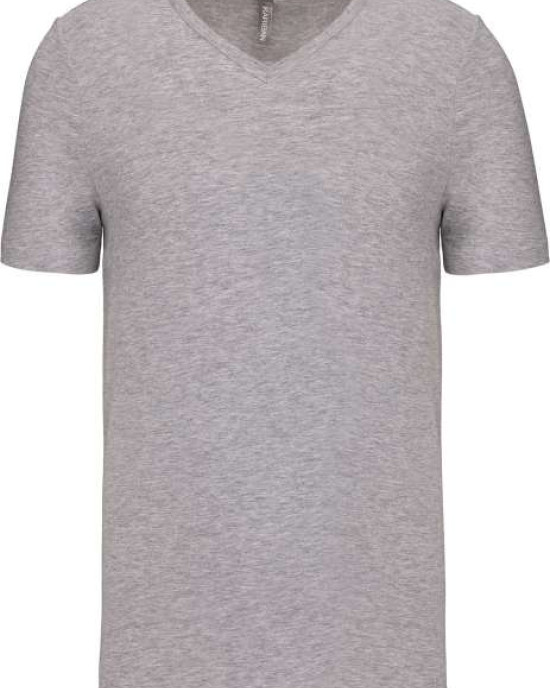 Мъжка Памучна V Тениска с Ликра (160 g/m²) – Slim Fit и OEKO-TEX® Сертификат