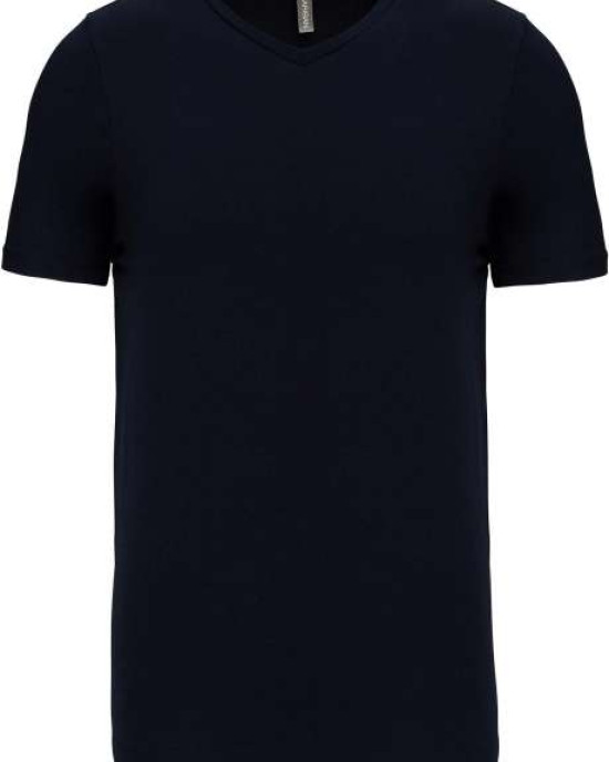 Мъжка Памучна V Тениска с Ликра (160 g/m²) – Slim Fit и OEKO-TEX® Сертификат