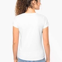 Дамска Памучна V Тениска с Ликра (160 g/m²) – Slim Fit и OEKO-TEX® Сертификат Дамска Памучна V Тениска с Ликра (160 g/m²) – Slim Fit и OEKO-TEX® Сертификат