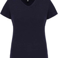 Дамска Памучна V Тениска с Ликра (160 g/m²) – Slim Fit и OEKO-TEX® Сертификат Дамска Памучна V Тениска с Ликра (160 g/m²) – Slim Fit и OEKO-TEX® Сертификат