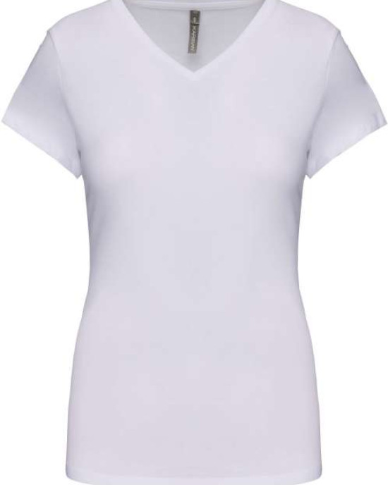 Дамска Памучна V Тениска с Ликра (160 g/m²) – Slim Fit и OEKO-TEX® Сертификат