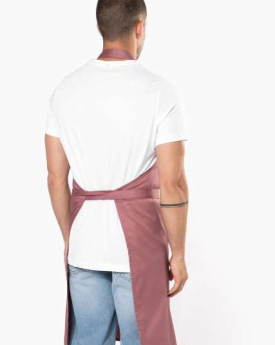 Дълга готварска престилка POCKET APRON с голям преден джоб и метална катарама