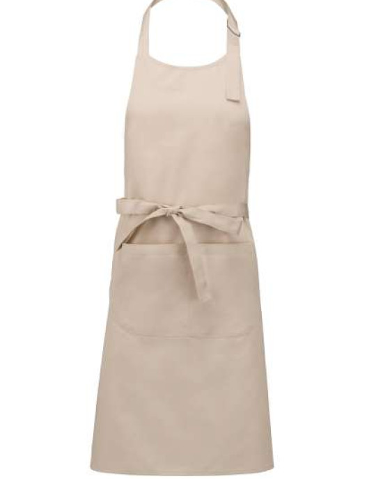 Дълга готварска престилка POCKET APRON с голям преден джоб и метална катарама