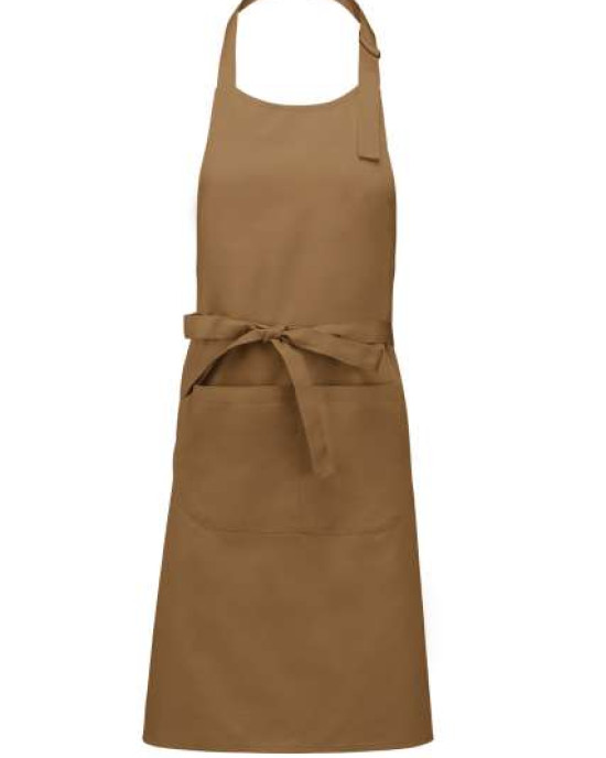 Дълга готварска престилка POCKET APRON с голям преден джоб и метална катарама