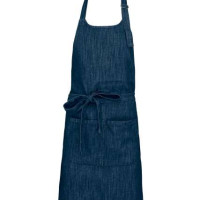 Дълга готварска престилка POCKET APRON с голям преден джоб и метална катарама