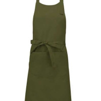 Дълга готварска престилка POCKET APRON с голям преден джоб и метална катарама