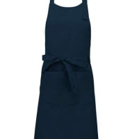 Дълга готварска престилка POCKET APRON с голям преден джоб и метална катарама