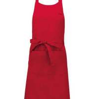 Дълга готварска престилка POCKET APRON с голям преден джоб и метална катарама
