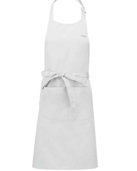 Дълга готварска престилка POCKET APRON с голям преден джоб и метална катарама