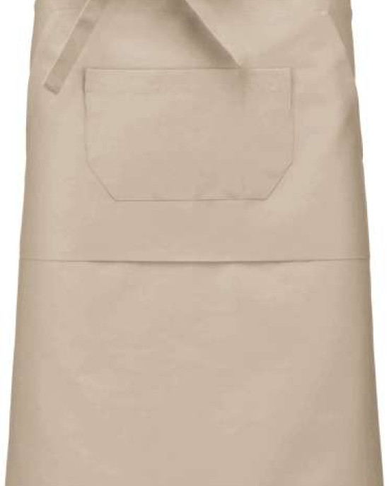 Средно дълга деним престилка POLY APRON с три джоба и регулируеми връзки