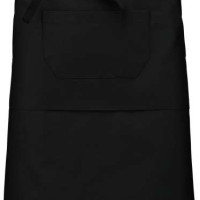 Средно дълга деним престилка POLY APRON с три джоба и регулируеми връзки