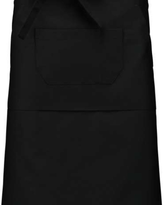 Средно дълга деним престилка POLY APRON с три джоба и регулируеми връзки