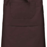 Средно дълга деним престилка POLY APRON с три джоба и регулируеми връзки