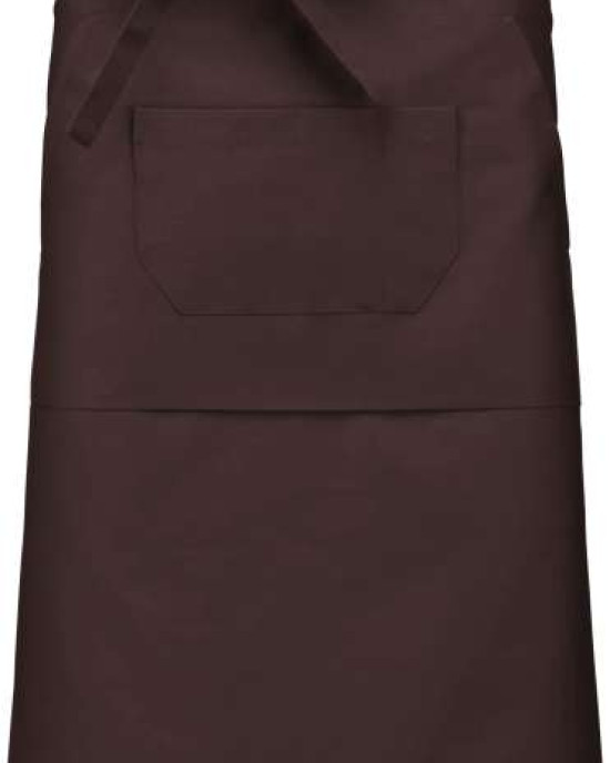 Средно дълга деним престилка POLY APRON с три джоба и регулируеми връзки