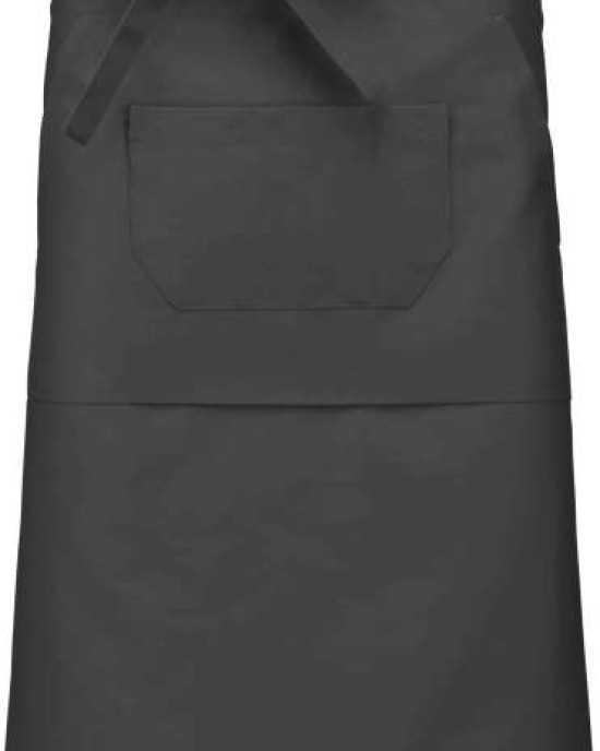 Средно дълга деним престилка POLY APRON с три джоба и регулируеми връзки