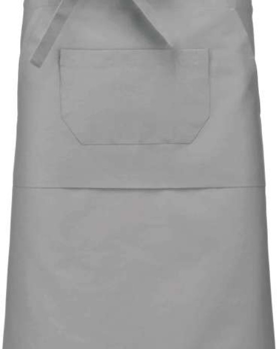 Средно дълга деним престилка POLY APRON с три джоба и регулируеми връзки