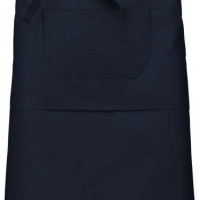 Средно дълга деним престилка POLY APRON с три джоба и регулируеми връзки