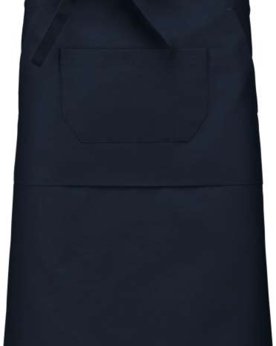 Средно дълга деним престилка POLY APRON с три джоба и регулируеми връзки