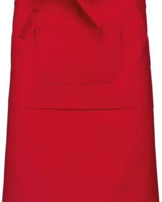 Средно дълга деним престилка POLY APRON с три джоба и регулируеми връзки