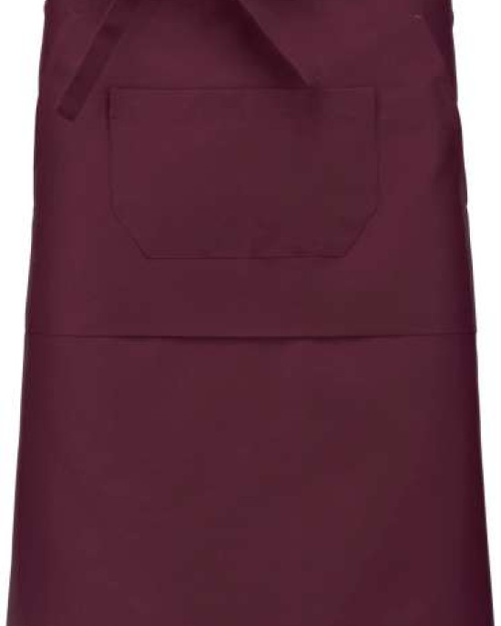 Средно дълга деним престилка POLY APRON с три джоба и регулируеми връзки