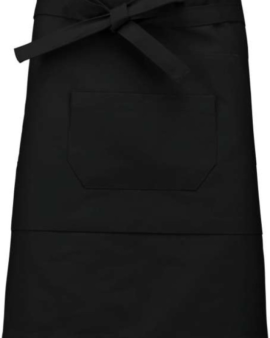 Средно дълга деним престилка MID APRON с три джоба и регулируеми връзки