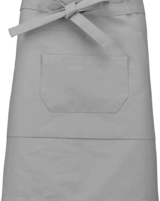 Средно дълга деним престилка MID APRON с три джоба и регулируеми връзки