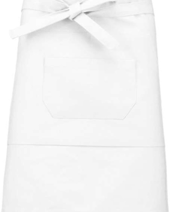 Средно дълга деним престилка MID APRON с три джоба и регулируеми връзки