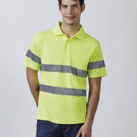 Светлоотразителна тениска с яка HI-Viz Polaris Светлоотразителна тениска с яка HI-Viz Polaris