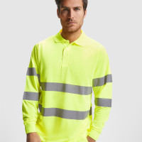 Светлоотразителна тениска с яка HI-Viz Polaris L/S