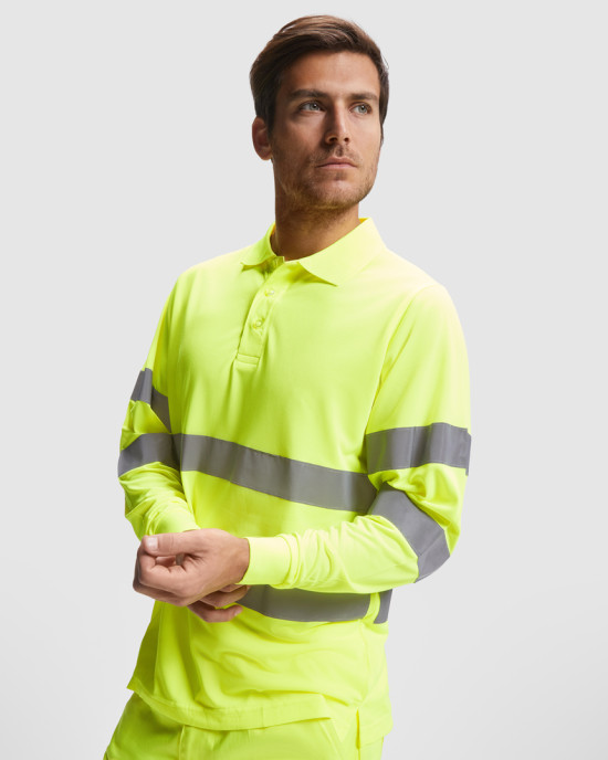 Светлоотразителна тениска с яка HI-Viz Polaris L/S