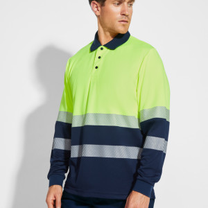 Светлоотразителна тениска с яка HI-Viz VEGA L/S