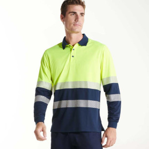Светлоотразителна тениска с яка HI-Viz VEGA L/S