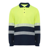 Светлоотразителна тениска с яка HI-Viz VEGA L/S