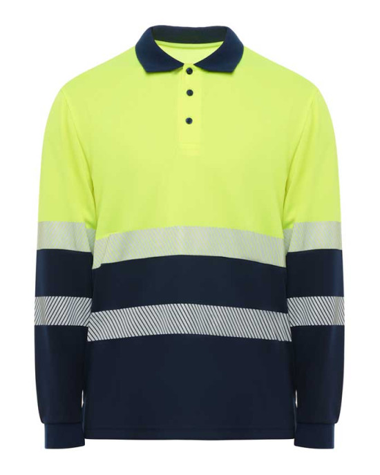 Светлоотразителна тениска с яка HI-Viz VEGA L/S