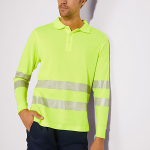 Светлоотразителна тениска с яка HI-Viz ATRIO L/S