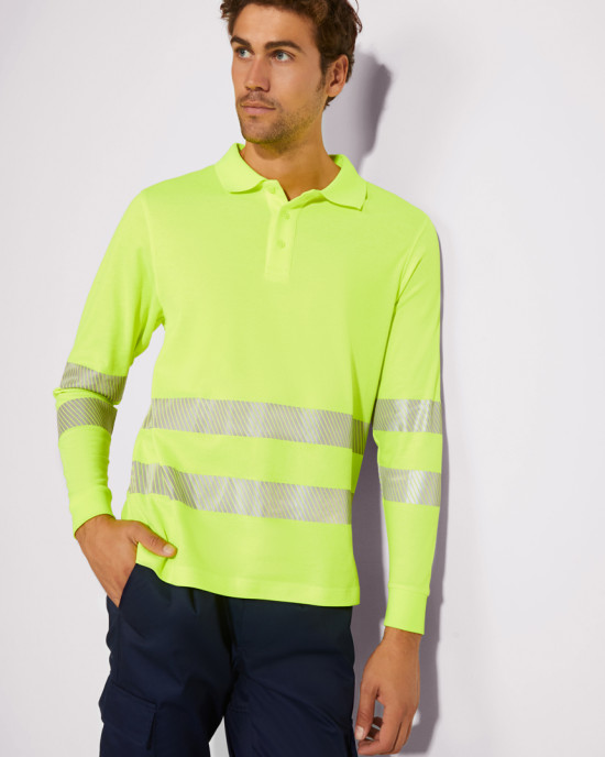Светлоотразителна тениска с яка HI-Viz ATRIO L/S