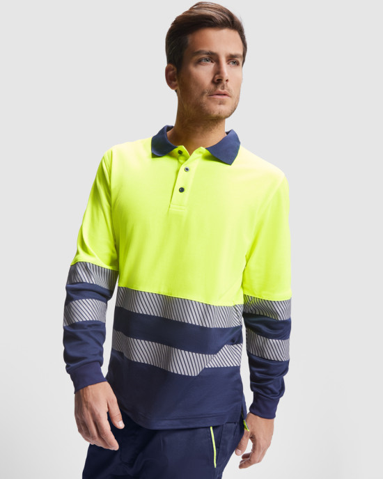 Светлоотразителна тениска с яка HI-Viz ATRIO L/S